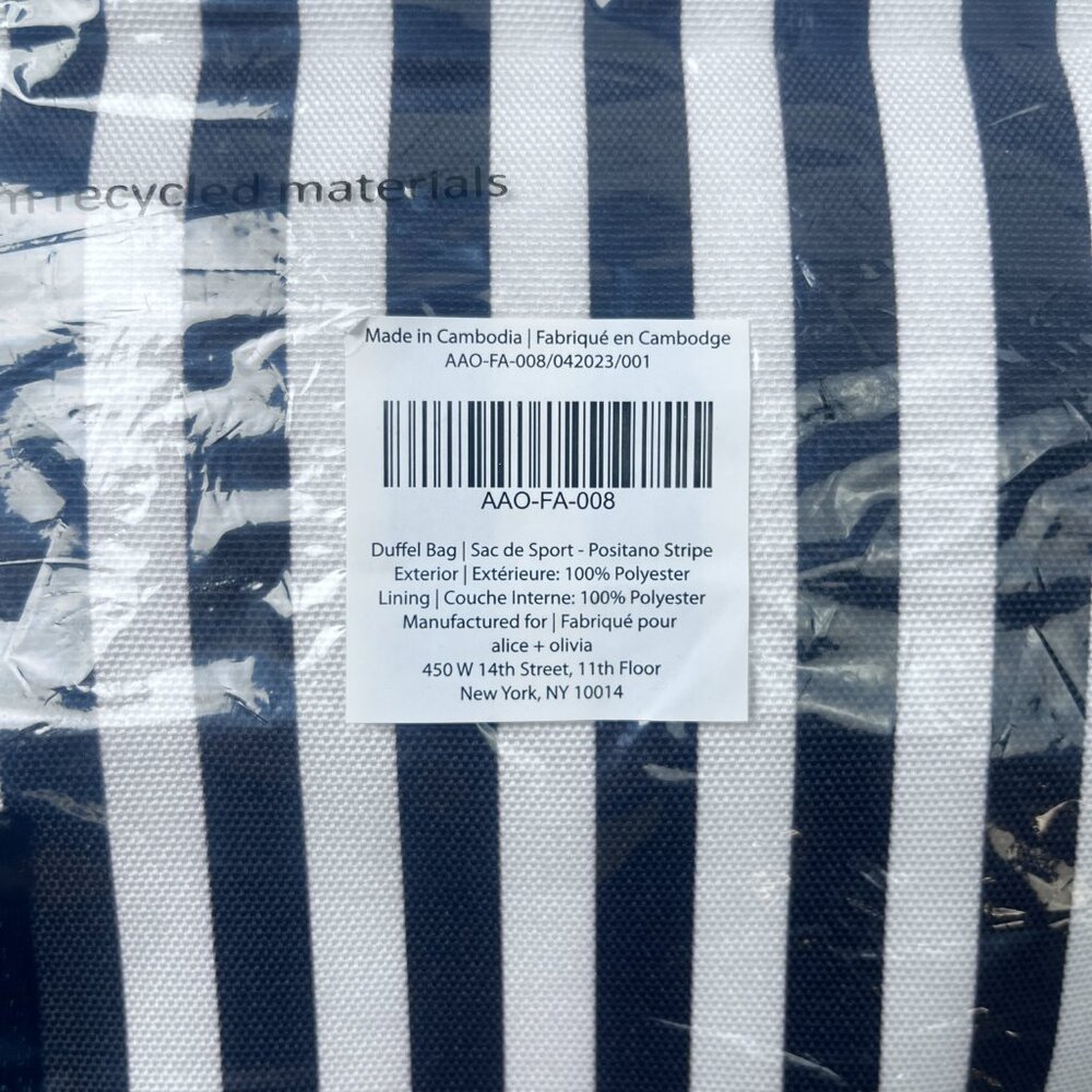 Alice and Olivia Black Striped Tote | Large - Picture 4 of 6